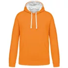 utt_ka446or-wh-s Kariban KA446 MEN'S CONTRAST HOODED SWEATSHIRT S