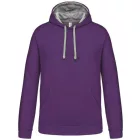 utt_ka446pu-oxg-xs Kariban KA446 MEN'S CONTRAST HOODED SWEATSHIRT XS