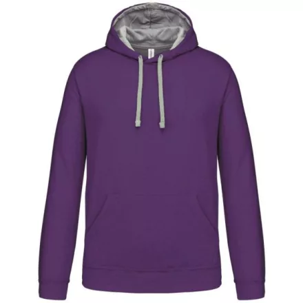 utt_ka446pu-oxg-xs Kariban KA446 MEN'S CONTRAST HOODED SWEATSHIRT XS