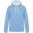 utt_ka446sb-wh-4xl Kariban KA446 MEN'S CONTRAST HOODED SWEATSHIRT 4XL