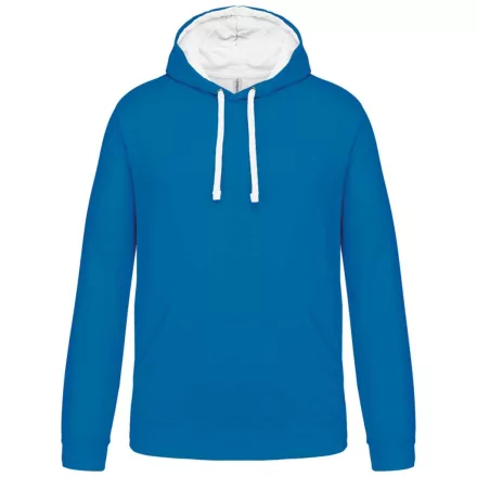 utt_ka446tb-wh-l Kariban KA446 MEN'S CONTRAST HOODED SWEATSHIRT L