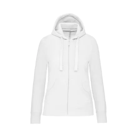 utt_ka464wh-l Kariban KA464 LADIES' FULL ZIP HOODED SWEATSHIRT L