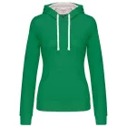 utt_ka465lkg-wh-xs Kariban KA465 LADIES’ CONTRAST HOODED SWEATSHIRT XS