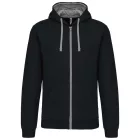 utt_ka466bl-fg-l Kariban KA466 MEN'S CONTRAST HOODED FULL ZIP SWEATSHIRT L