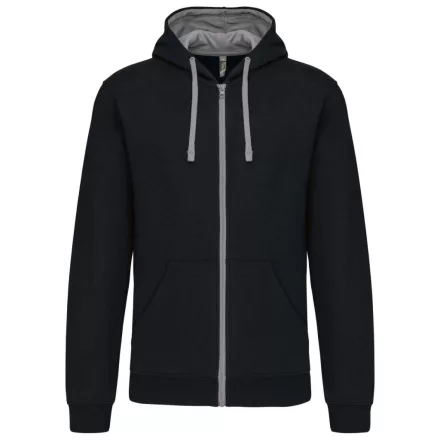 utt_ka466bl-fg-l Kariban KA466 MEN'S CONTRAST HOODED FULL ZIP SWEATSHIRT L