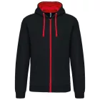 utt_ka466bl-re-3xl Kariban KA466 MEN'S CONTRAST HOODED FULL ZIP SWEATSHIRT 3XL
