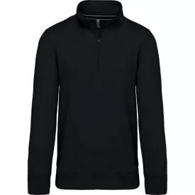 utt_ka487bl-xs Kariban KA487 ZIPPED NECK SWEATSHIRT XS