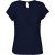 utt_ka5002dsb-34 Kariban KA5002 LADIES' SHORT-SLEEVED CREPE BLOUSE 34