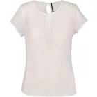 utt_ka5002owh-38 Kariban KA5002 LADIES' SHORT-SLEEVED CREPE BLOUSE 38