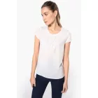 utt_ka5002owh-38 Kariban KA5002 LADIES' SHORT-SLEEVED CREPE BLOUSE 38