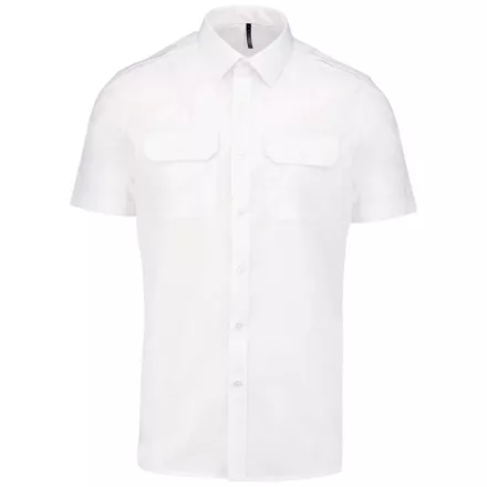 utt_ka503wh-l Kariban KA503 MEN'S SHORT-SLEEVED PILOT SHIRT L