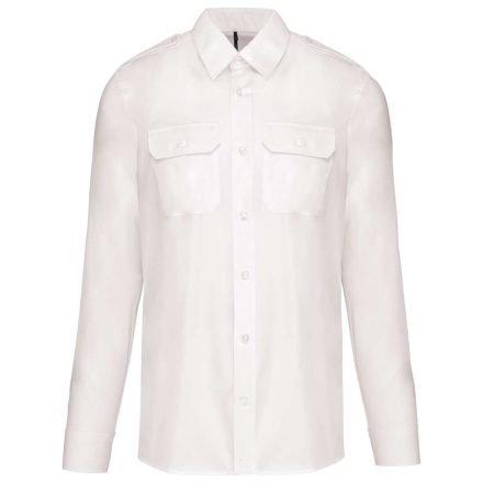utt_ka505wh-m Kariban KA505 MEN'S LONG-SLEEVED PILOT SHIRT M