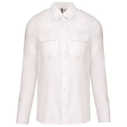 utt_ka505wh-m Kariban KA505 MEN'S LONG-SLEEVED PILOT SHIRT M
