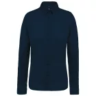 utt_ka510nv-xs Kariban KA510 LADIES’ LONG-SLEEVED COTTON POPLIN SHIRT XS