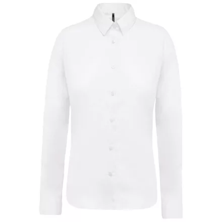 utt_ka510wh-s Kariban KA510 LADIES’ LONG-SLEEVED COTTON POPLIN SHIRT S