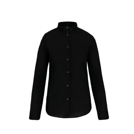utt_ka514bl-3xl Kariban KA514 LADIES' LONG-SLEEVED MANDARIN COLLAR SHIRT 3XL