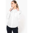 utt_ka514wh-m Kariban KA514 LADIES' LONG-SLEEVED MANDARIN COLLAR SHIRT M