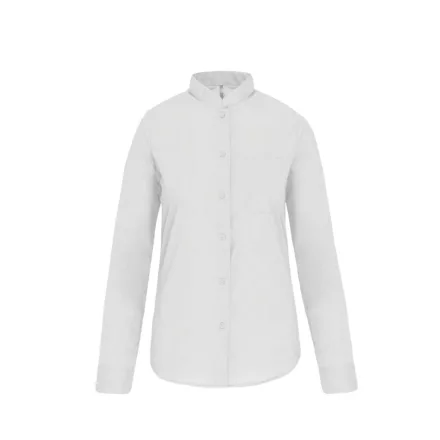 utt_ka514wh-xl Kariban KA514 LADIES' LONG-SLEEVED MANDARIN COLLAR SHIRT XL