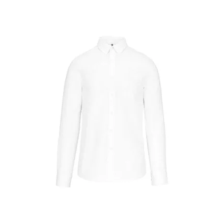 utt_ka516wh-s Kariban KA516 LONG-SLEEVED WASHED OXFORD COTTON SHIRT S