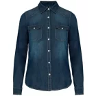 utt_ka518bj-s Kariban KA518 LADIES' LONG-SLEEVED DENIM SHIRT S
