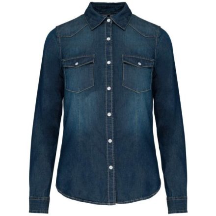 utt_ka518bj-xs Kariban KA518 LADIES' LONG-SLEEVED DENIM SHIRT XS