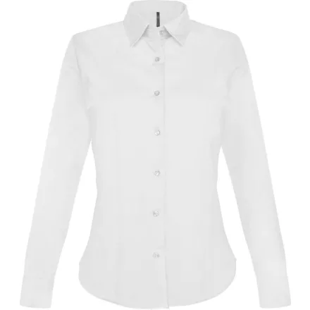 utt_ka530wh-xs Kariban KA530 LADIES' LONG-SLEEVED STRETCH SHIRT XS