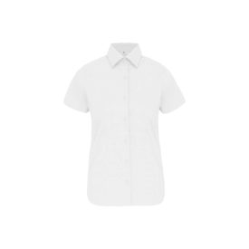   utt_ka532wh-xs Kariban KA532 LADIES' SHORT-SLEEVED COTTON/ELASTANE SHIRT XS