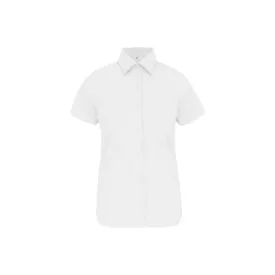   utt_ka532wh-xs Kariban KA532 LADIES' SHORT-SLEEVED COTTON/ELASTANE SHIRT XS
