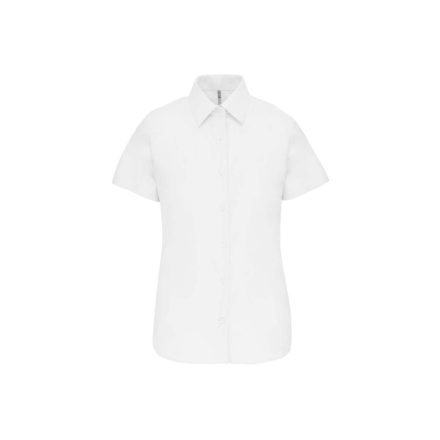 utt_ka536wh-s Kariban KA536 LADIES' SHORT-SLEEVED OXFORD SHIRT S