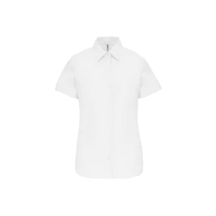 utt_ka536wh-xs Kariban KA536 LADIES' SHORT-SLEEVED OXFORD SHIRT XS
