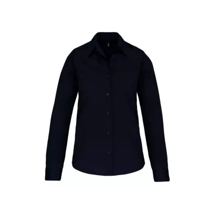 utt_ka542nv-l Kariban KA542 LADIES' LONG-SLEEVED COTTON POPLIN SHIRT L