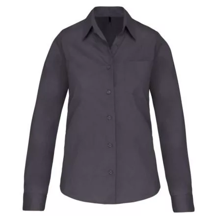 utt_ka542zi-m Kariban KA542 LADIES' LONG-SLEEVED COTTON POPLIN SHIRT M