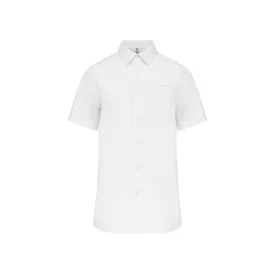   utt_ka543wh-s Kariban KA543 MEN'S SHORT-SLEEVED COTTON POPLIN SHIRT S