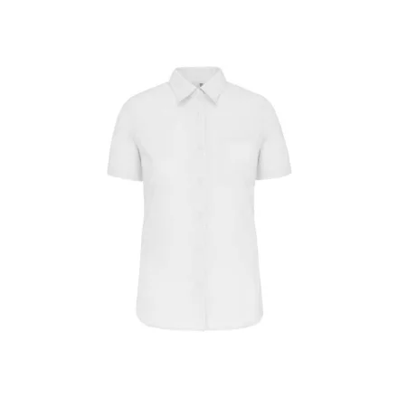 utt_ka544wh-m Kariban KA544 LADIES' SHORT-SLEEVED COTTON POPLIN SHIRT M