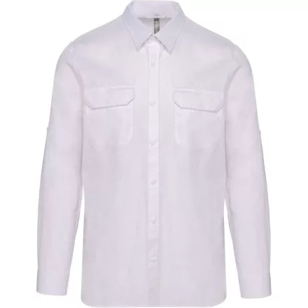 utt_ka590wh-2xl Kariban KA590 MEN'S LONG-SLEEVED SAFARI SHIRT 2XL