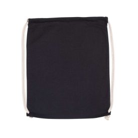   utt_ki0139bl-u Kimood KI0139 ORGANIC COTTON BACKPACK WITH DRAWSTRING CARRY HANDLES U