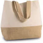 utt_ki0235na-na-u Kimood KI0235 CANVAS & JUTE HOLD-ALL SHOPPER BAG U
