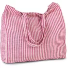 utt_ki0236irb-na-u Kimood KI0236 JUCO STRIPED SHOPPER BAG U