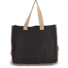 utt_ki0248bl-na-u Kimood KI0248 JUTE BAG WITH CONTRAST STITCHING U