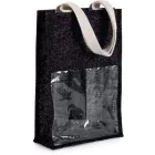 utt_ki0268bl-si-u Kimood KI0268 JUTE BOTTLE BAG U