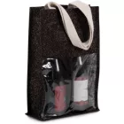 utt_ki0268bl-si-u Kimood KI0268 JUTE BOTTLE BAG U