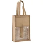utt_ki0268na-u Kimood KI0268 JUTE BOTTLE BAG U
