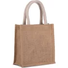 utt_ki0272na-go-u Kimood KI0272 JUTE CANVAS TOTE - SMALL U