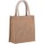 utt_ki0272na-go-u Kimood KI0272 JUTE CANVAS TOTE - SMALL U