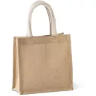 utt_ki0272na-go-u Kimood KI0272 JUTE CANVAS TOTE - SMALL U