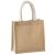 utt_ki0272na-u Kimood KI0272 JUTE CANVAS TOTE - SMALL U