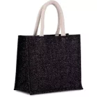 utt_ki0273bl-si-u Kimood KI0273 JUTE CANVAS TOTE - MEDIUM U