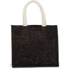 utt_ki0273bl-si-u Kimood KI0273 JUTE CANVAS TOTE - MEDIUM U