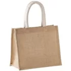 utt_ki0273na-u Kimood KI0273 JUTE CANVAS TOTE - MEDIUM U