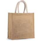 utt_ki0274na-go-u Kimood KI0274 JUTE CANVAS TOTE - LARGE U